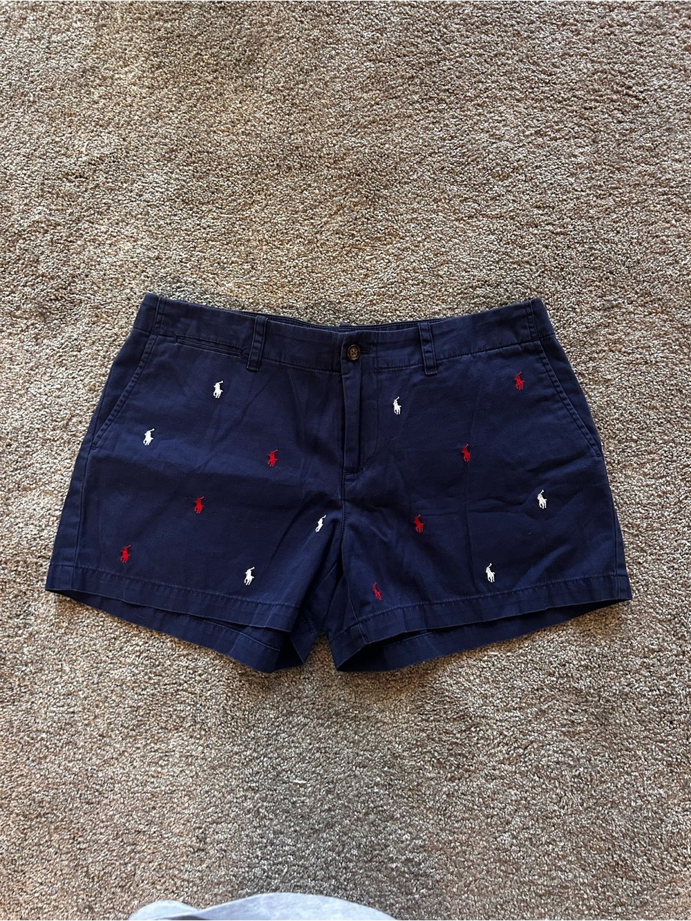 EXCELLENT CONDITION Ralph Lauren Navy Embroidered Polo Pony Women’s Shorts